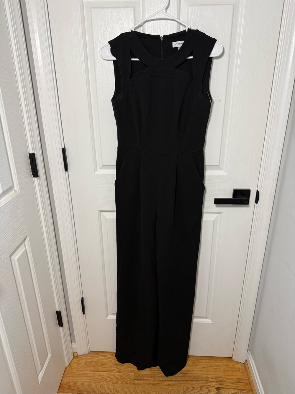 Calvin Klein Black Cutout Sleeveless Jumpsuit